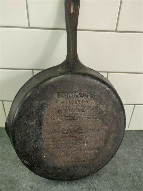 Wagners 1891 Vintage 105 Inch Cast Iron Skillet Frying Pan Ebay In
