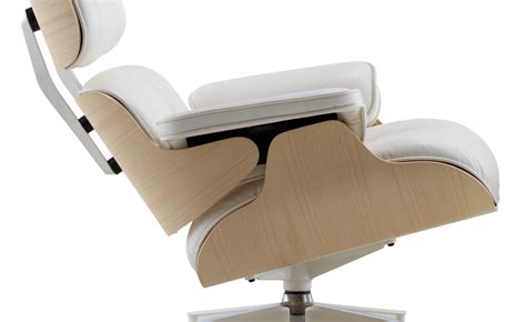 Designed by charles and ray eames, 1956. White Ash Eames® Lounge Chair - hivemodern.com