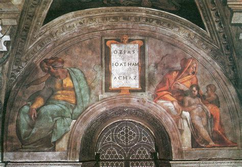 The sistine chapel's frescoed ceiling has held up remarkably well in the five centuries since its completion. File:Michelangelo Sistine Chapel ceiling - Ozias, Jethan ...