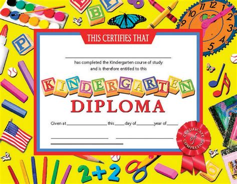Hayes Kindergarten Diplomas Certificate 11 X 8 12 Inches Paper Pack