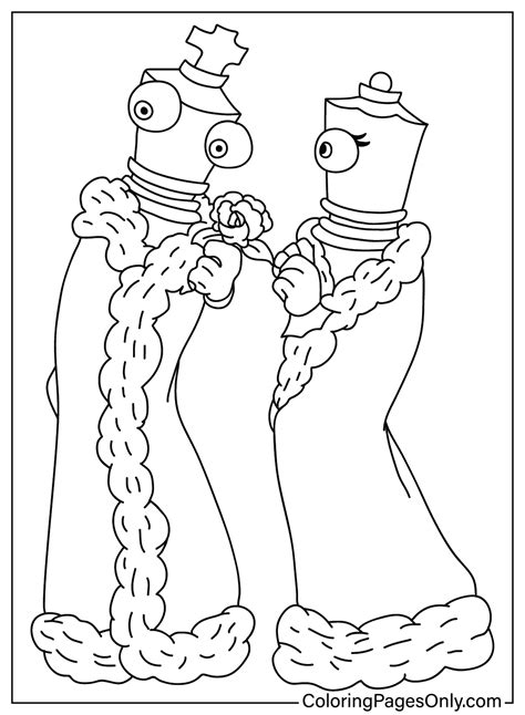 Kinger And Queener Coloring Page Free Printable Coloring Pages