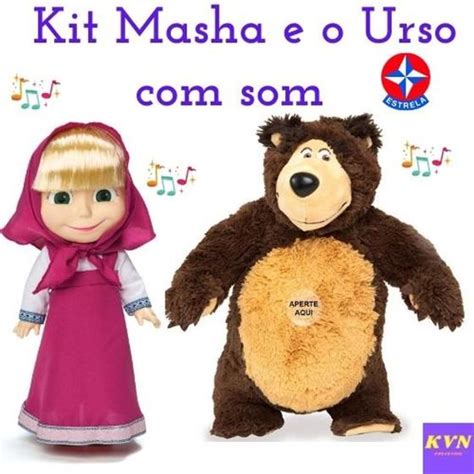 Kit Boneca Masha 35cm E O Urso Pelúcia 40cm Com Som Estrela Boneca Masha Magazine Luiza