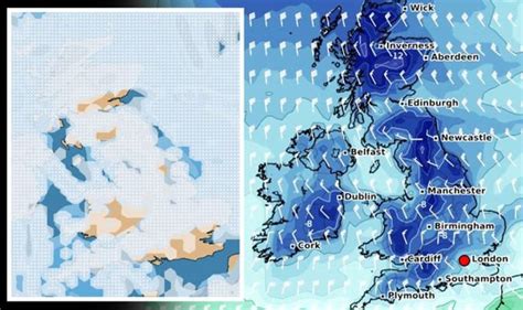 Snow Forecast Chart Shows Almost All Of Uk Blasted By Easter Monday Snow In Polar Freeze