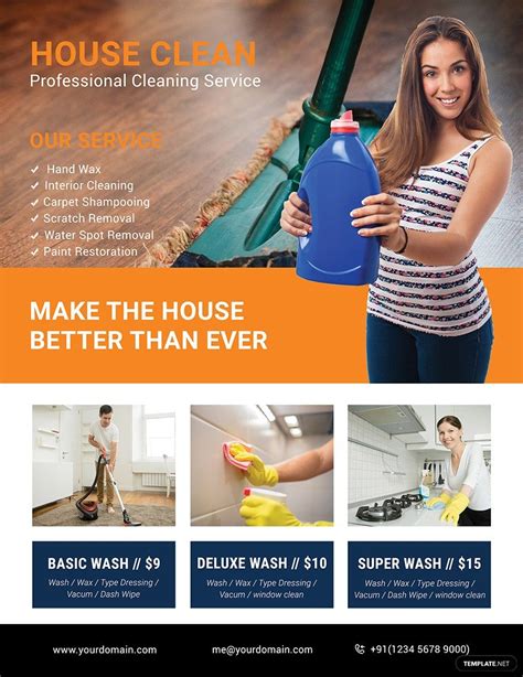 Cleaning Services Company Flyer Template In Pages Psd Illustrator