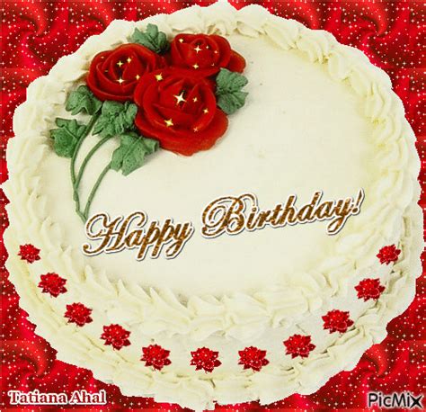 Vanilla And Red Rose Birthday Cake Pictures Photos And Images For