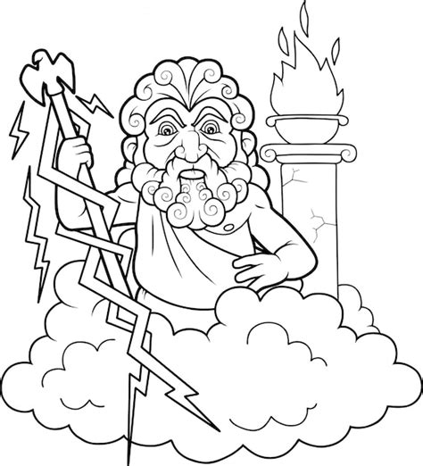 Dibujo De Zeus De Esmirna Para Colorear Dibujos Para Colorear Grecia