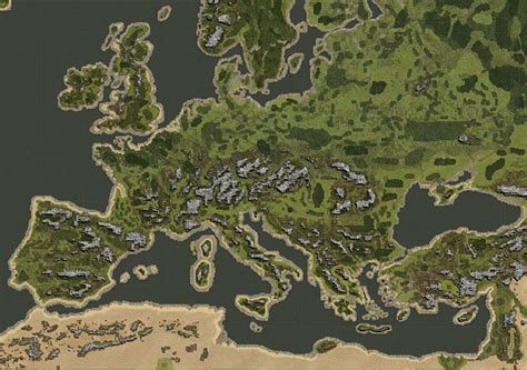 Europe Front Campaign Map Image Total War 1942 Remastered Mod
