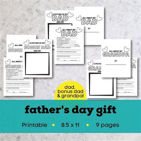 All About My Dad Printable All About My Grandpa Printable Etsy Dad