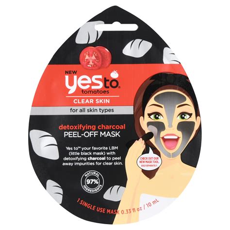 Yes To Tomatoes Charcoal Peel Off Face Mask 033 Oz