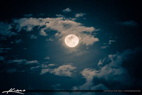 Moon In The Sky With Clouds Royal Stock Photo