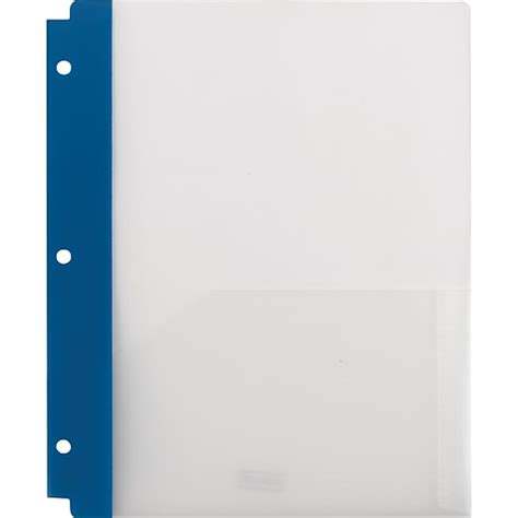 Staples 2 Pocket Poly Folder Frosted Navy At Staples