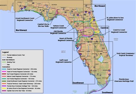 Click For Full Size Map Statewide Trails Florida Travel Trail