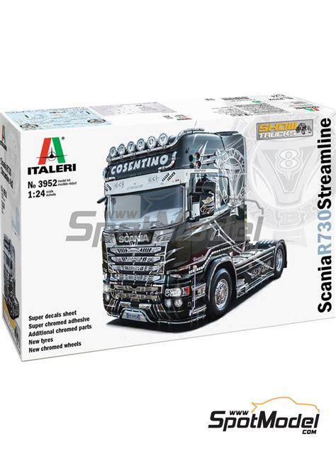 Italeri 3952 Truck Scale Model Kit 124 Scale Scania R730 V8 Streamline Cosentino Team Ref