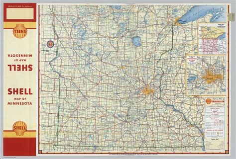 Shell Highway Map Of Minnesota Northern Portion David Rumsey