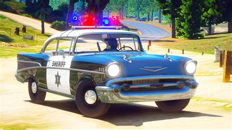 Retro Chevrolet Bel Air Sheriff Patrol In Gta 5 Police Mod Youtube