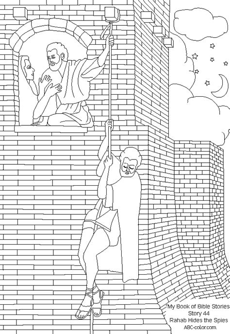 Rahab Coloring Page Sundayschoolist