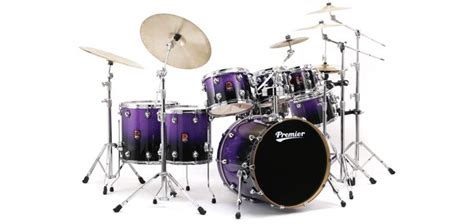 Premier Genista Purple Sparkle Fade Lacquer Drum Kit Drums Drum Set