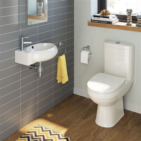 Sabrosa Toilet And Naro Basin Cloakroom Set Right Hand