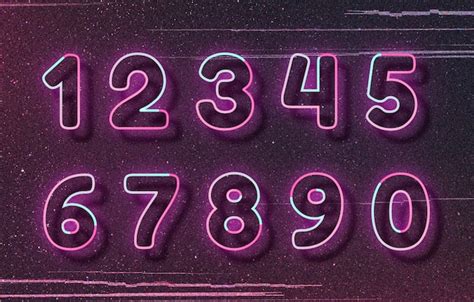 Free Vector Number 0 9 Numeral System Vector Numbers Typography