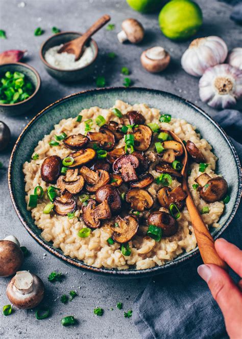 Creamy Mushroom Risotto BEST Vegan Recipe Bianca Zapatka Recipes