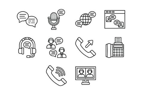 10 Communication Outline Icons Bundle Graphic By Maan Icons · Creative