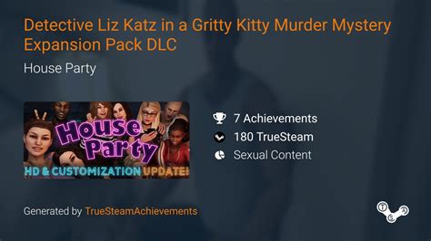 Detective Liz Katz In A Gritty Kitty Murder Mystery Expansion Pack Achievements In House Party