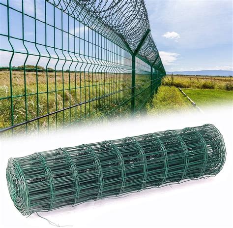 Inmozata Green Pvc Coated Wire Mesh Fencing Rolls Netting Galvanized