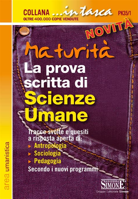 Maturità La Prova Scritta Di Scienze Umane Pk351 Edizioni Simone