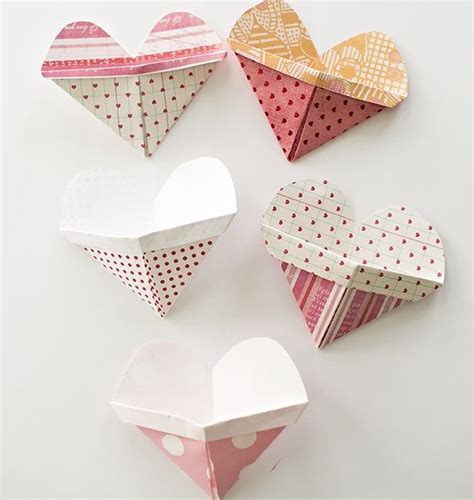 Origami Heart Pocket Necklaces With Video Easy Origami Heart