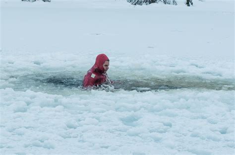 Ccfr Takes A Chilly Swim To Demonstrate Ice Safety