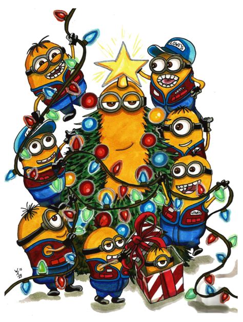 Minions Christmas Card By Kwongbee Arts On Deviantart