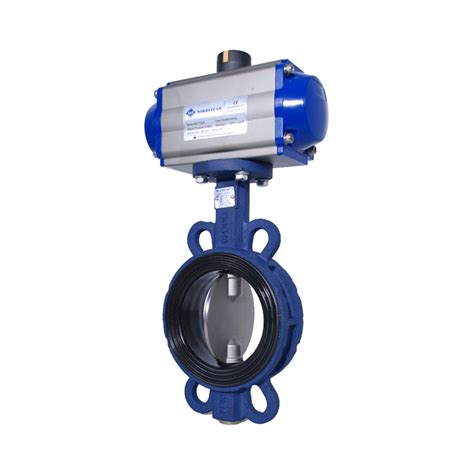 Wafer Type Butterfly Valves With Pneumatic Actuator Wafer Type