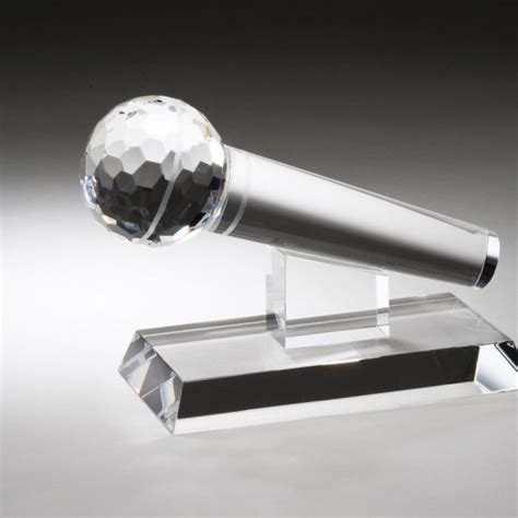 Genuine Optical Crystal Microphone Awardthe Trophy Trolley