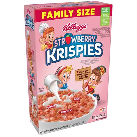 Kelloggs Strawberry Krispies Breakfast Cereal Original