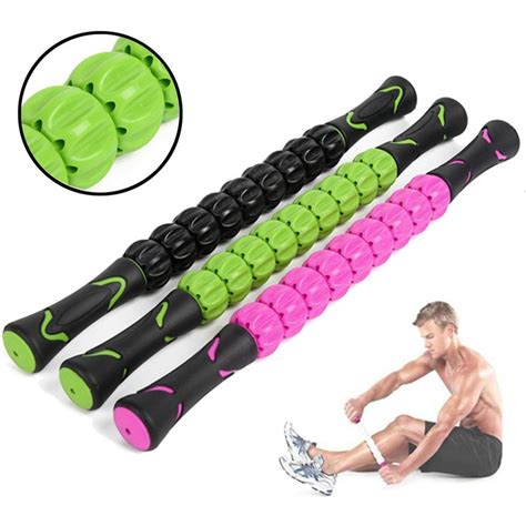 Gear Muscle Massage Roller Stick Body Massager Health Sports Exercise Relax Tool Z0523 In Yoga