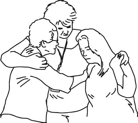 Three People Embracing To Comfort Each Other Vector 3127427 Vector