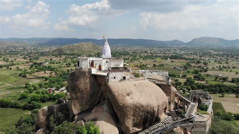 Mind Boggling Drone View Of Hanuman Temple Is Resting On Rocks In Virat