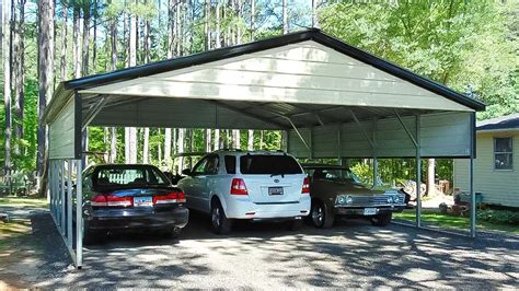 Three Car Carports Triple Wide Metal Carport With Multitude Benefits