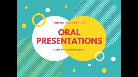 Oral Presentations Youtube