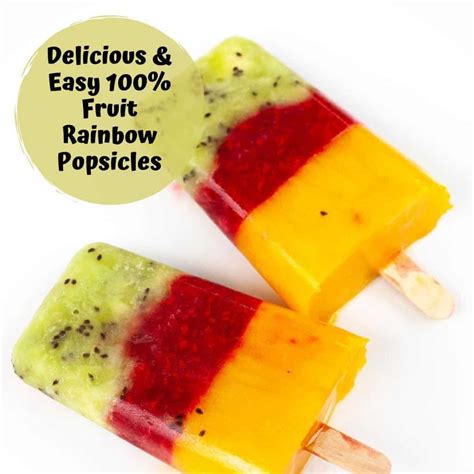 Delicious Summer Recipe For Rainbow Fruit Ice Lollies To Cook With Kids