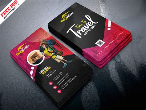 Travel Agency Business Card Psd Template