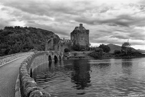 Eilean Donan Castle In Black And White Foto And Bild Europe United