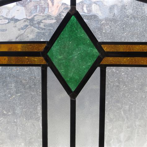 Art Deco Stained Glass 1930s Panel From Period Home Style