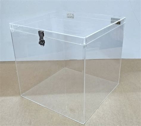 Transparent Acrylic Box With Lock 3mm 10mm Square Rs 1000 Id