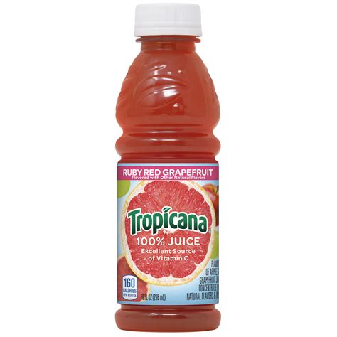Tropicana Ruby Red Grapefruit Juice 24 Count 10 Fl Oz Bottles