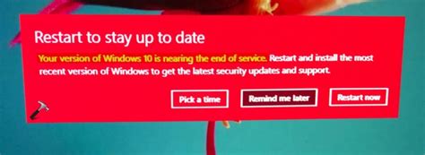 Fix Your Version Of Windows 10 Is Nearing The End Of Service