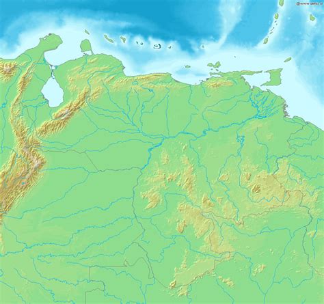 Venezuela Topographique • Map •