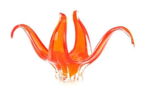A Vintage Orange Art Glass Free Modern Design Webb S Antiques Reporter