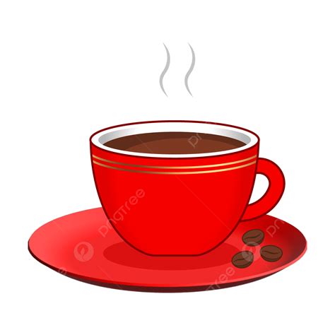 Red Cup Of Coffee Vector Illustration Coffee Cup Coffee Cup Of