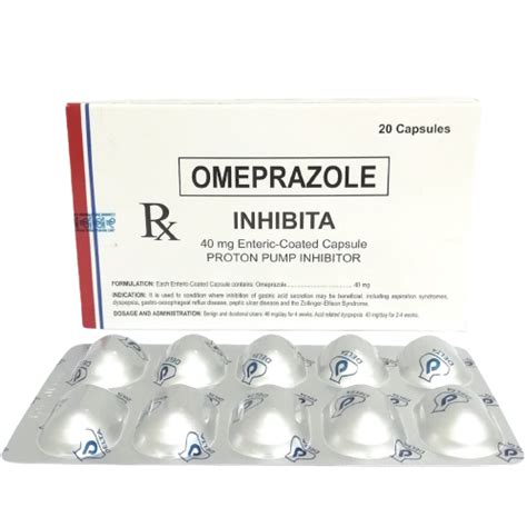 Buy Inhibita Omeprazole 40mg Enteric Coated Capsule 1s Online With